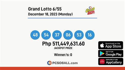 lotto result december 18 2023